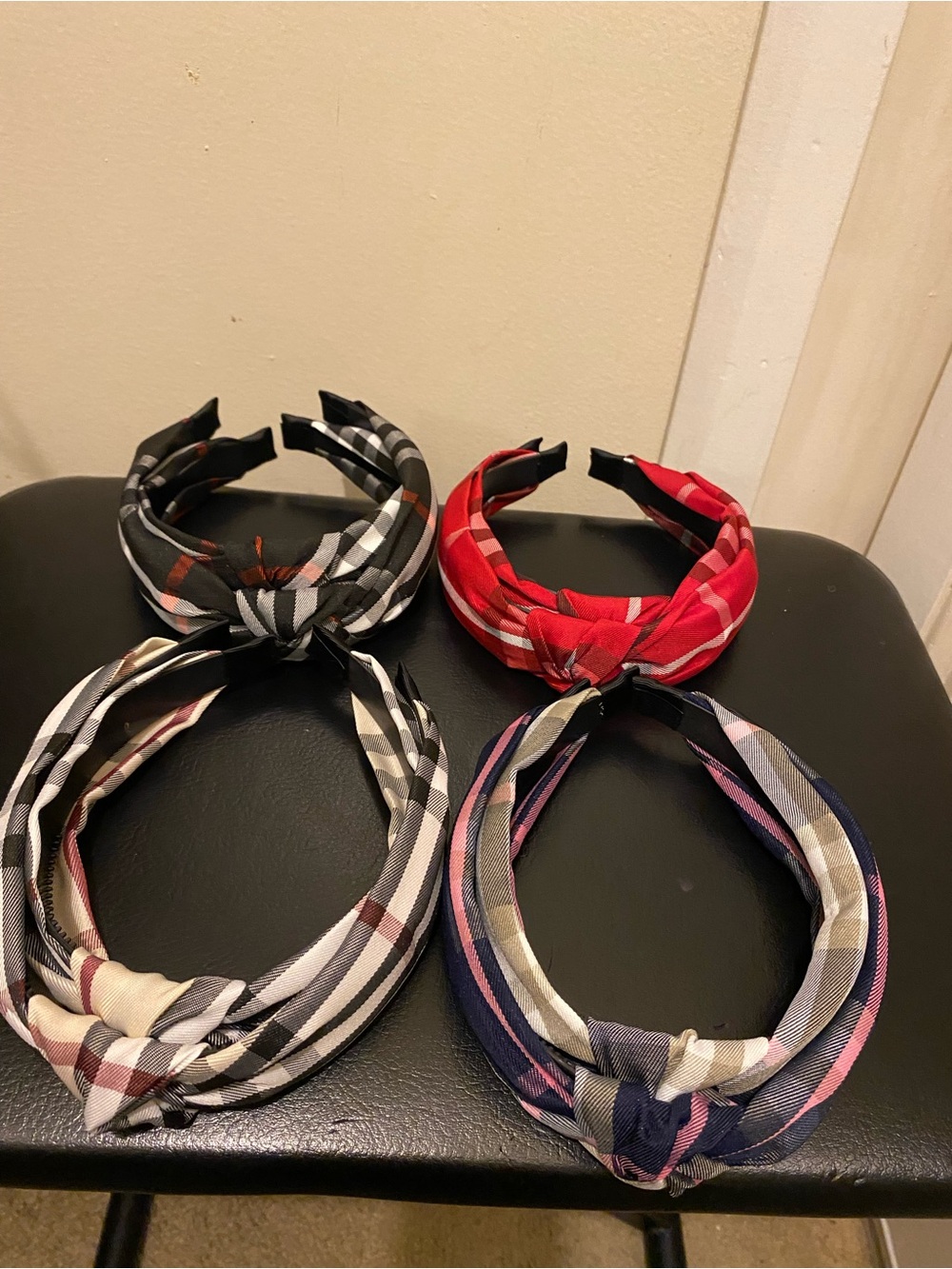 Plaid Knot Headbands - Set of 2 Women Accessories. Choose A,B,C,D